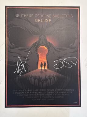 BROTHERS OSBORNE Skeletons Deluxe 18"x24" Poster #161/260 Signed Autographed by
